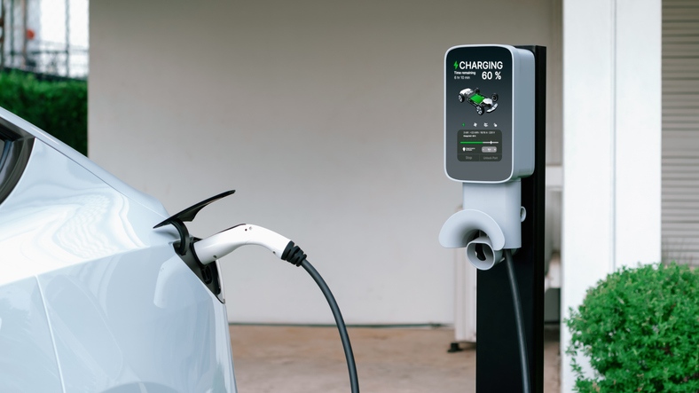 A car is charging at home in San Jose