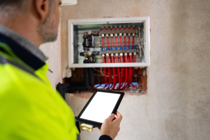 An electrician is working on an electricity restoration in San Jose, CA